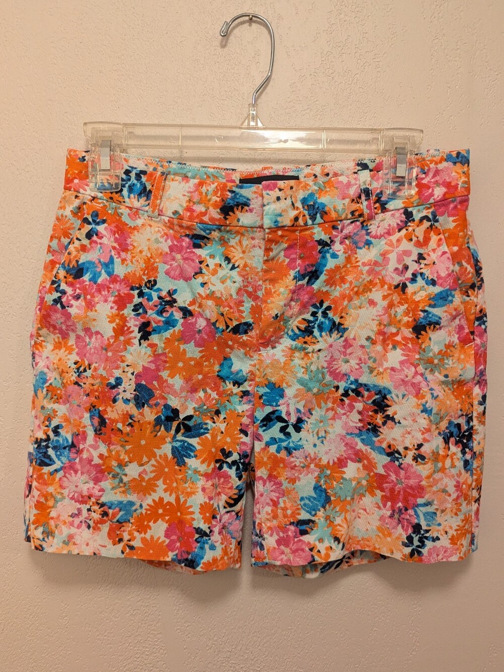 J. Crew Brushstoke Marigold Multicolor Floral Chino Shorts (SIZE 0)